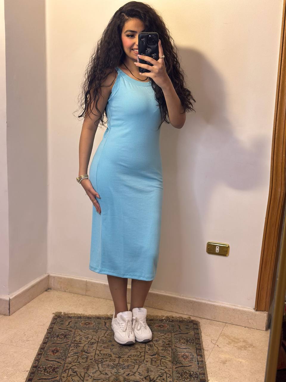 Casual Ribbed Midi Tank Dress