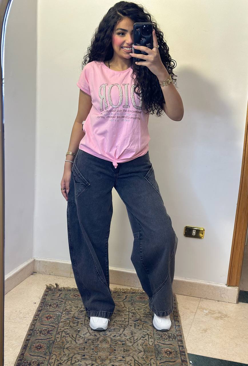 DIOR Shimmering Logo Graphic Tee