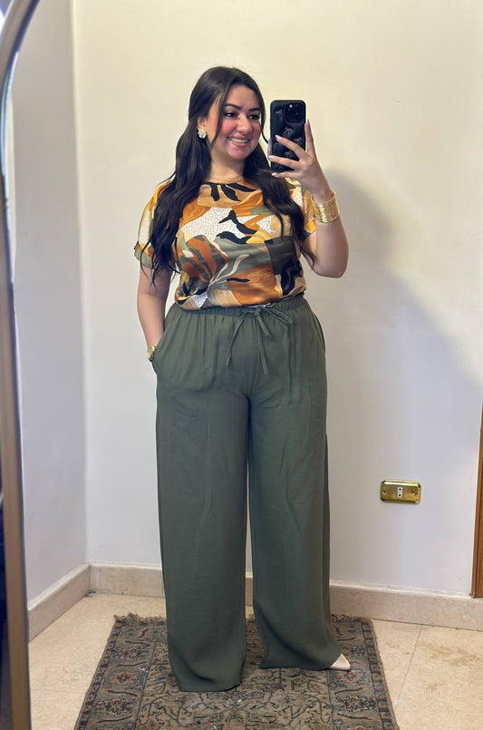 Artistic Tropical Floral Blouse