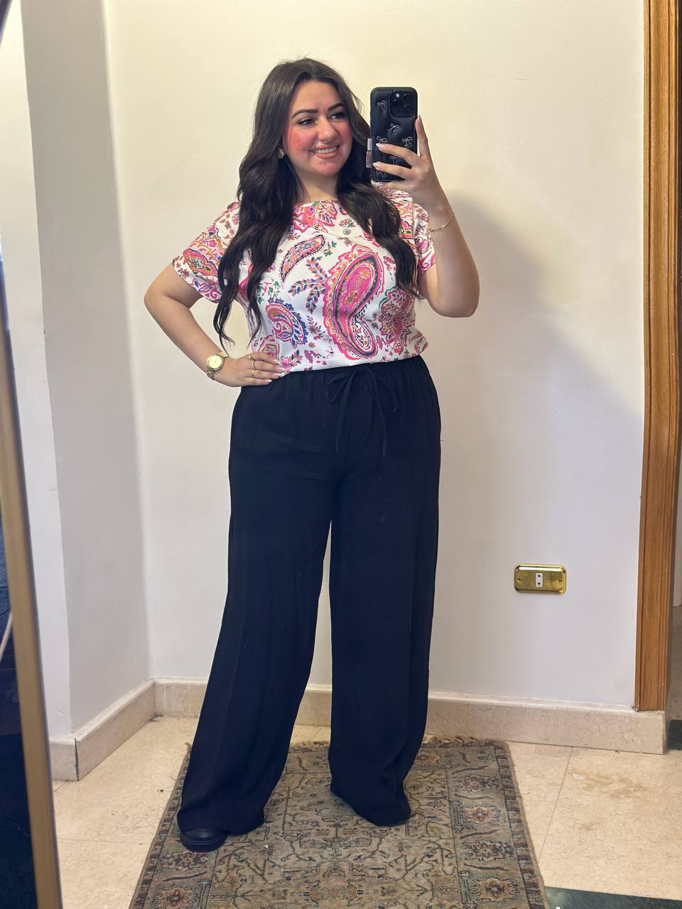 Artistic Tropical Floral Blouse