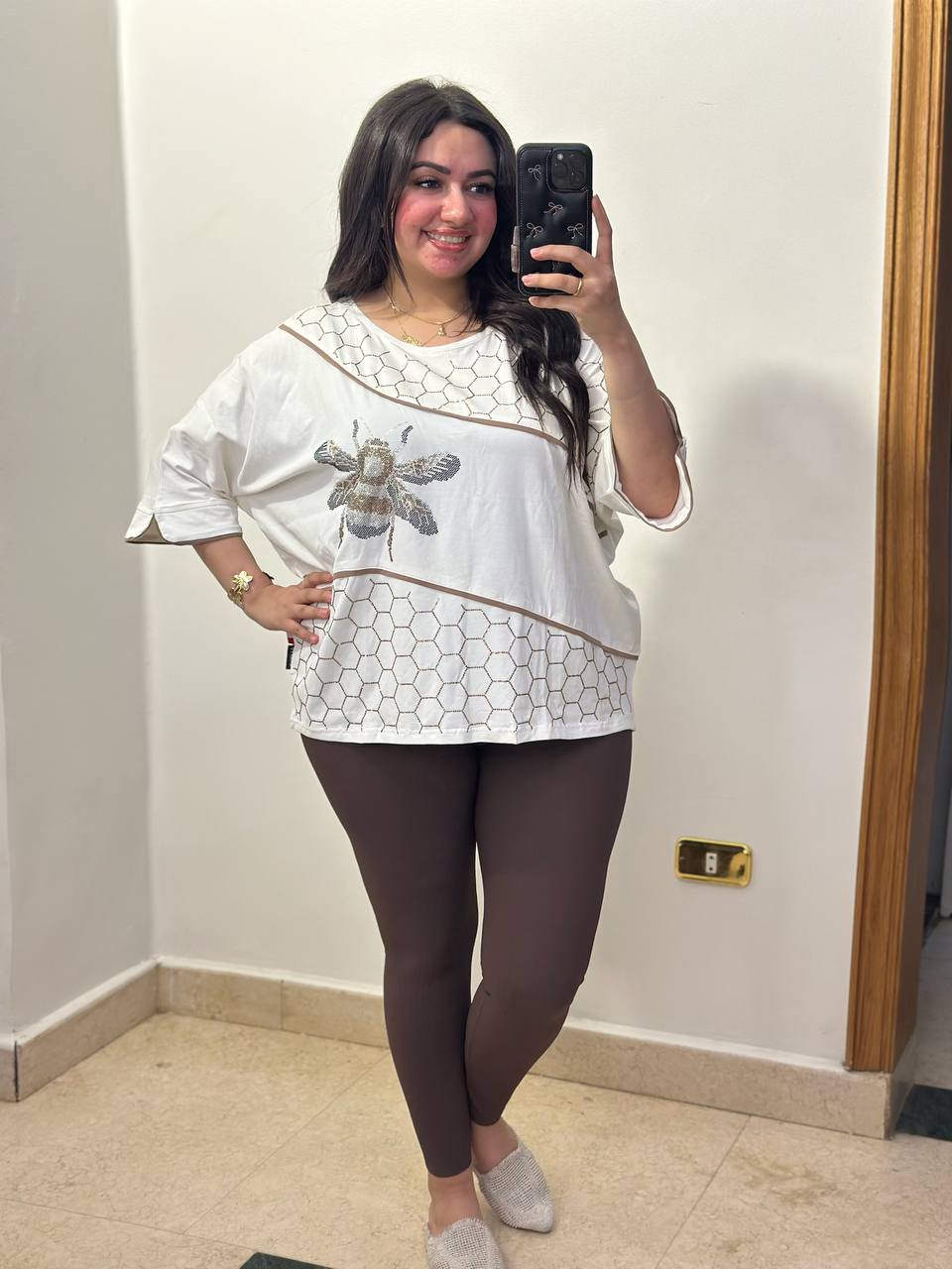 Oversized Geometric Bee Blouse