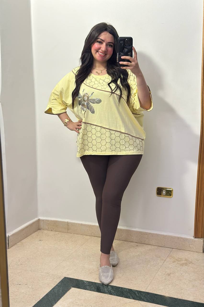 Oversized Geometric Bee Blouse