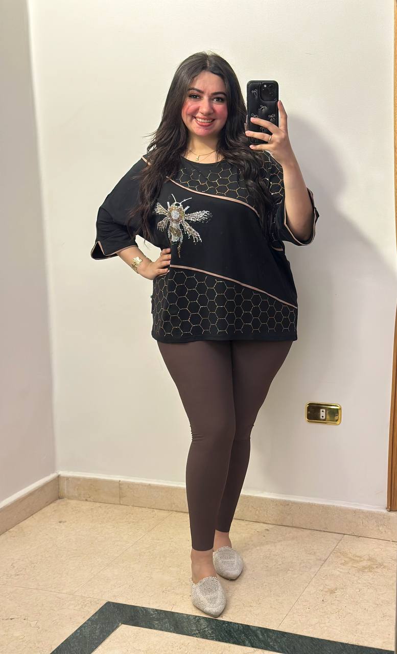 Oversized Geometric Bee Blouse
