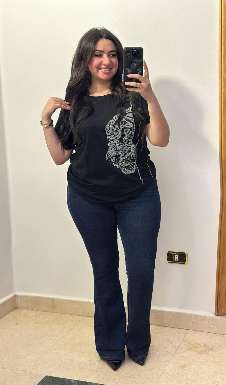 Modern Essential Tee with Statement Embellishment